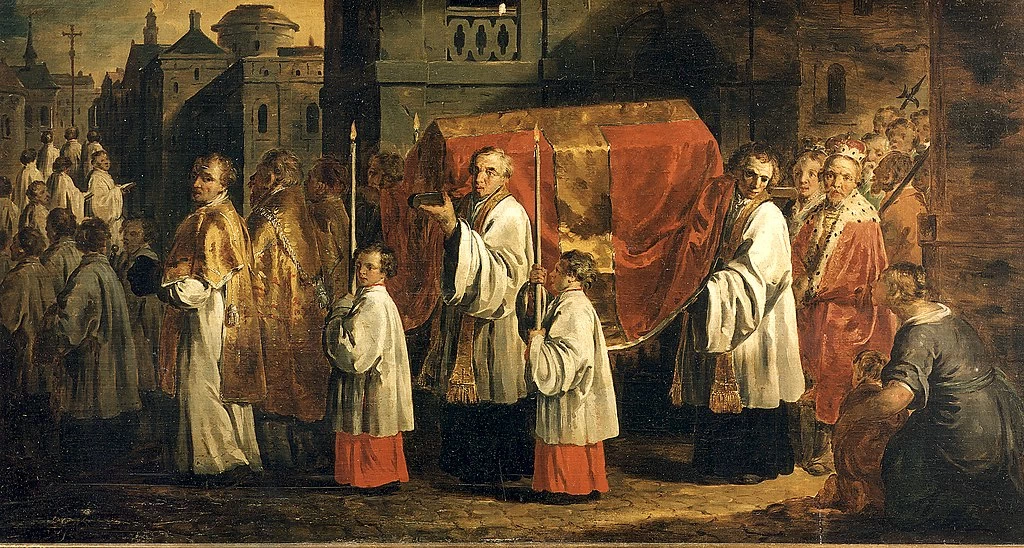 Pieter Jozef Verhaghen - Il corteo funebre benedisse Margherita di Lovanio, Sint, Pieterskerk, Lovanio